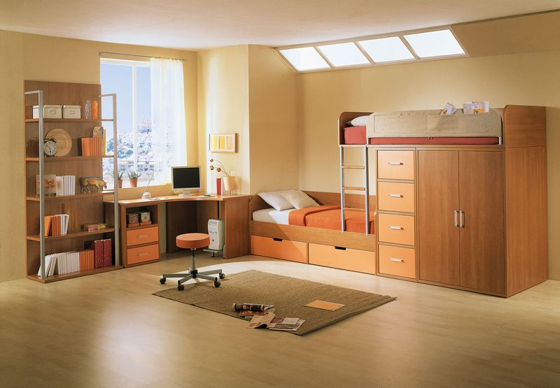 Variante de dimzine d'une chambre d'enfants pour un garçon