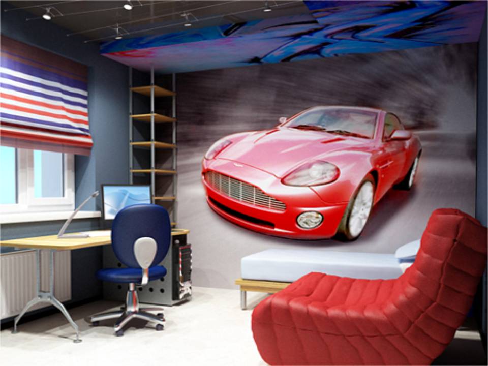 Thème automobile pour la décoration d’une chambre d’enfant pour un garçon