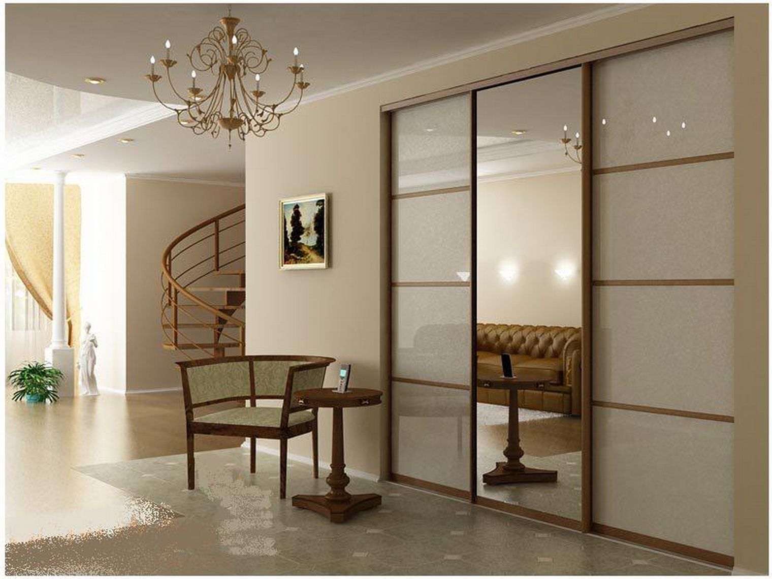 petit placard dans la conception du couloir