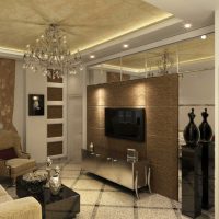 intérieur chic du couloir dans la couleur du café au lait photo