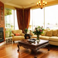 unusual decor of the hall in the English style picture