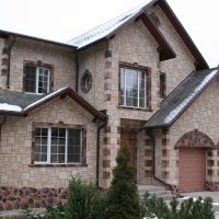 unusual interior of the house in an architectural style photo