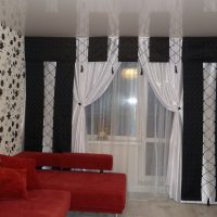 beautiful silk tulle in the interior of the room photo