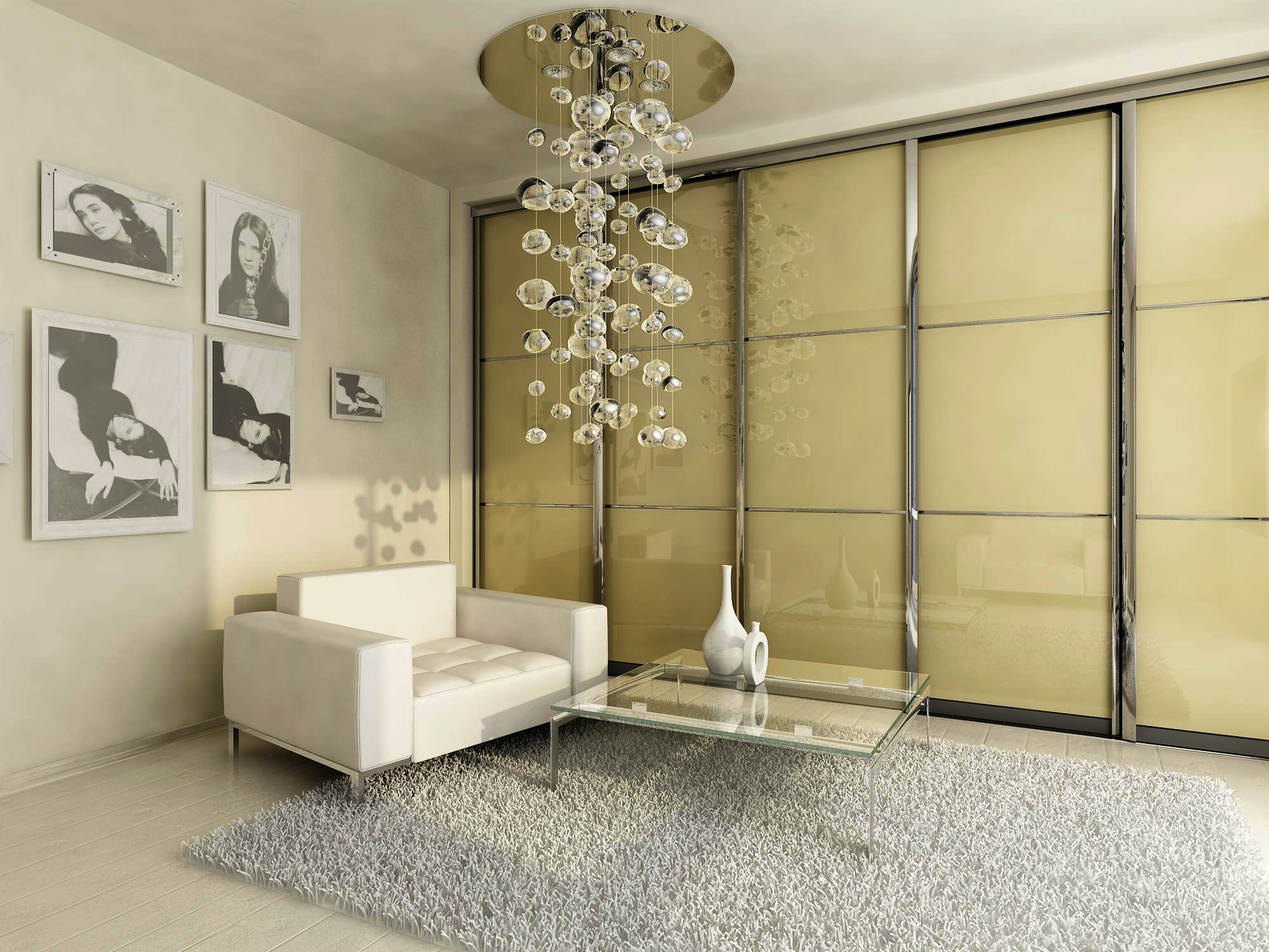 grande armoire dans la conception du couloir