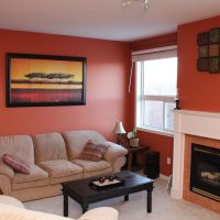 couleur terre cuite claire dans le style de la photo du couloir