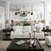 intérieur de salon chic dans la couleur du café au lait photo