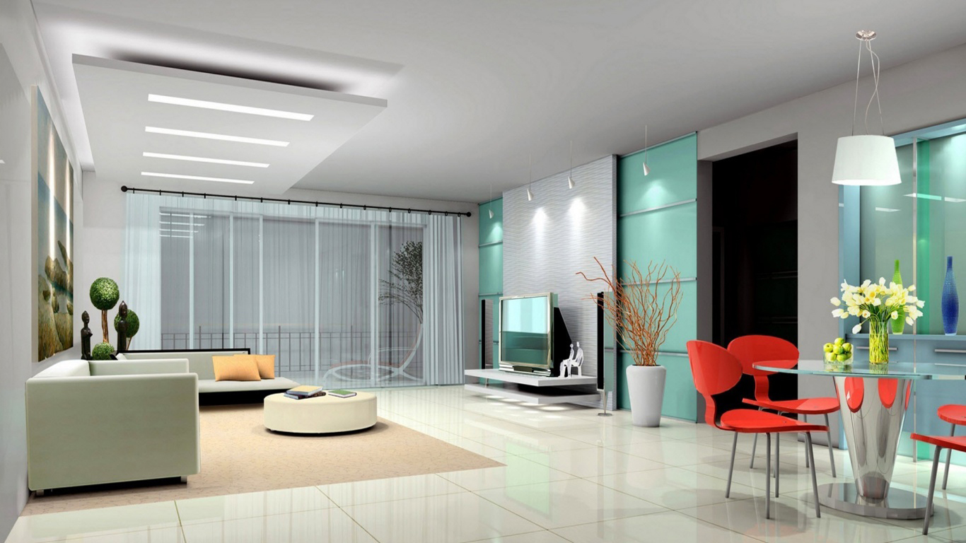 bright high-tech kitchen interior