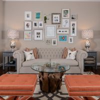 appartement lumineux design couleur café avec photo au lait