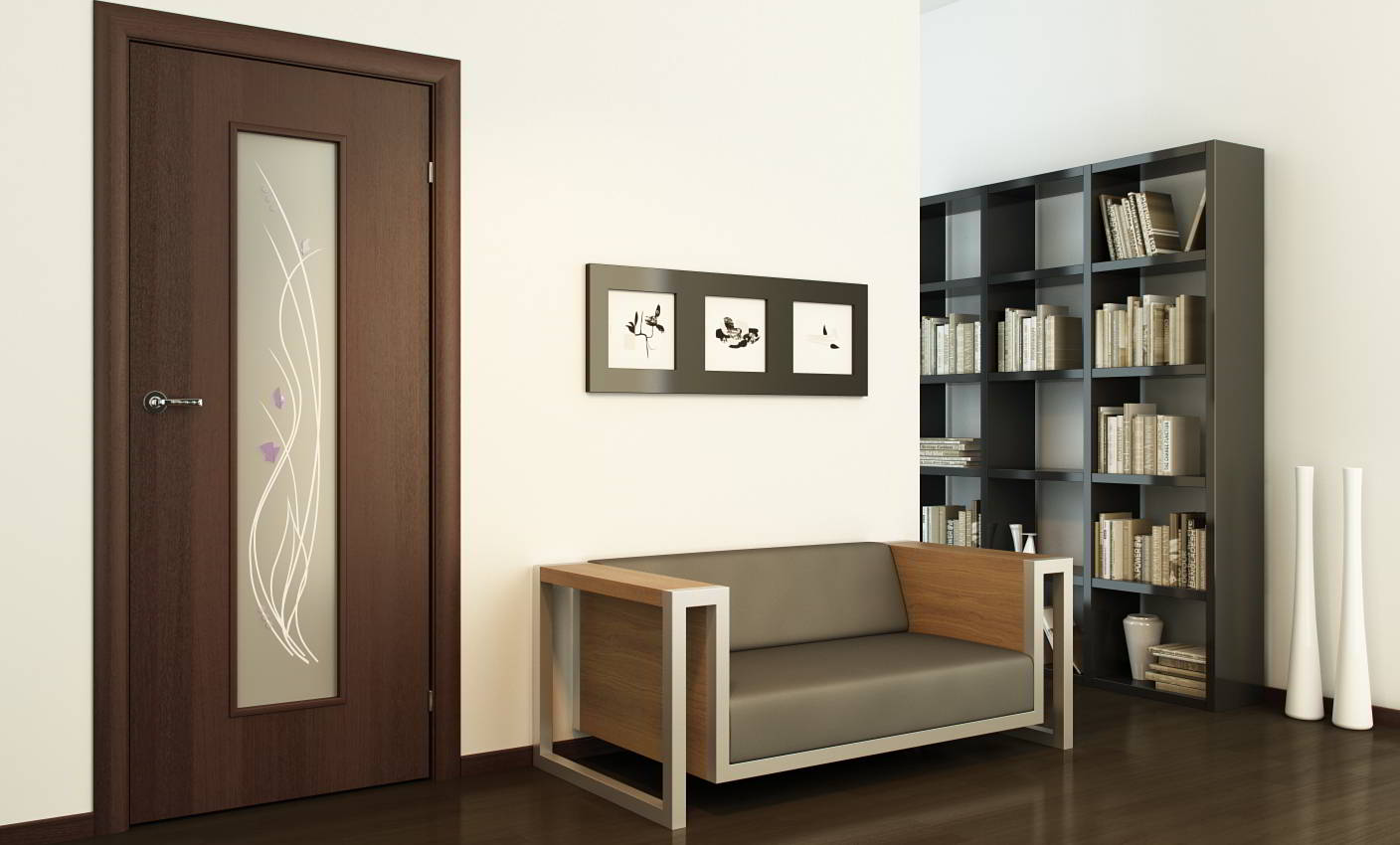 portes lumineuses à l'intérieur du couloir