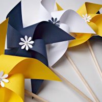 éventail en papier dans la photo intérieure du couloir