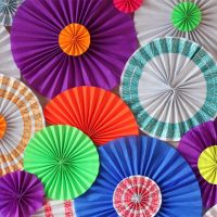 éventail en papier dans la photo de conception de cuisine