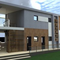 bright design of a summer house in an architectural style picture