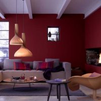 belle couleur bordeaux à l'intérieur du couloir photo