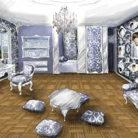 beautiful rococo style bedroom design picture