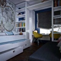 photo de décor de chambre ergonomique sombre