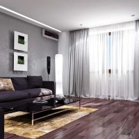 light purple sofa in the facade of the bedroom photo