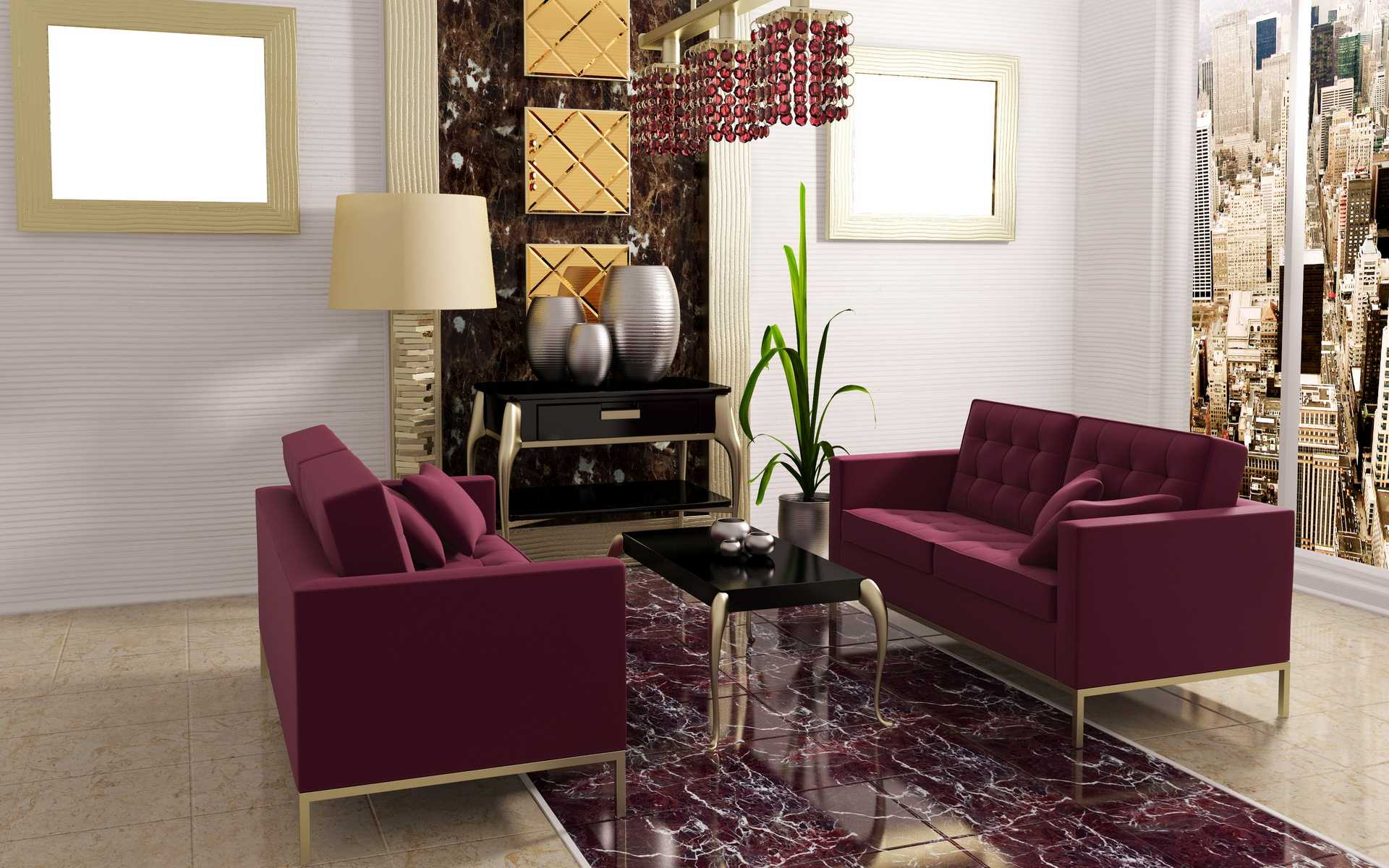 belle couleur bordeaux dans le style du couloir