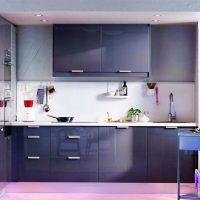 light kitchen interior in purple tint picture