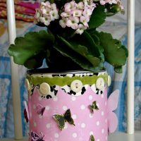 idea of original decoration of flower pots photo