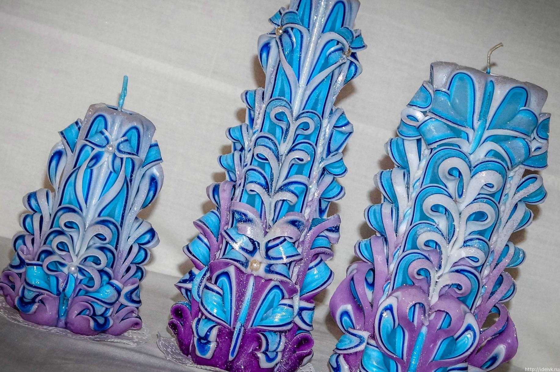 do-it-yourself idea of a bright decor of candles