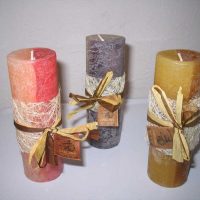 do-it-yourself idea of a bright decor of candles picture
