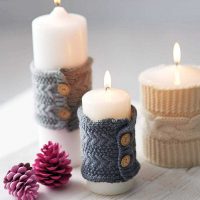 The idea of original decoration of candles with their own hands photo