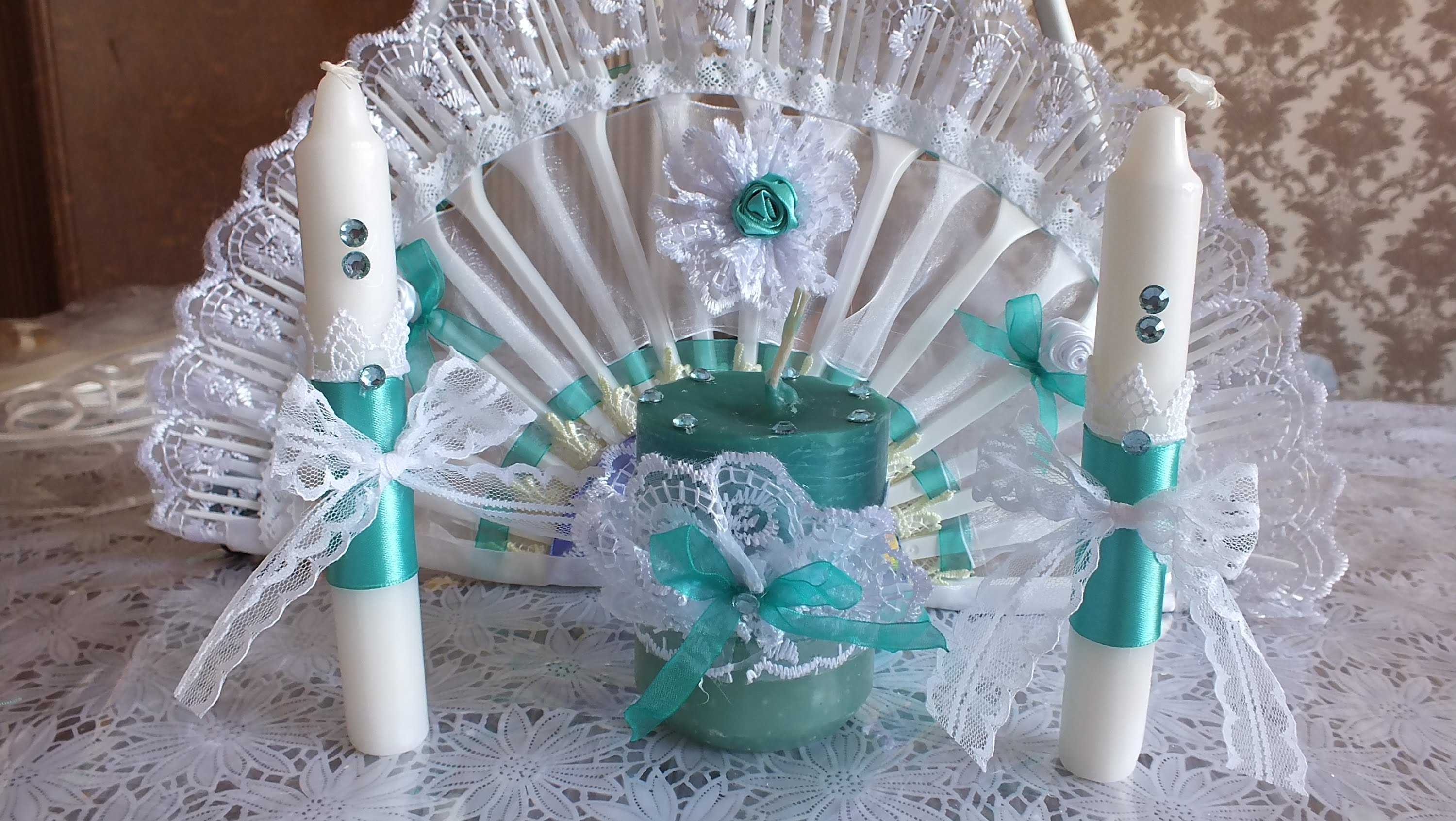 the idea of light decoration of candles with your own hands