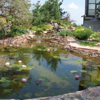 belle création de la conception d'un chalet d'été avec des pierres photo