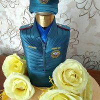 belle décoration de bouteilles en verre avec photo de rubans décoratifs