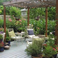 belle création de la conception d'une maison de campagne photo de fleurs