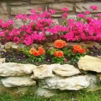 conception inhabituelle d'une conception de chalet d'été avec photo de fleurs