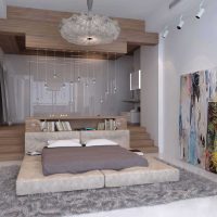 une combinaison de couleurs sombres à l'intérieur de la photo de la chambre