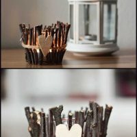 the idea of light decoration of the room with a tree do it yourself picture