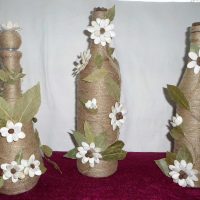 l'idée d'un beau design de bouteilles de champagne avec photo ficelle