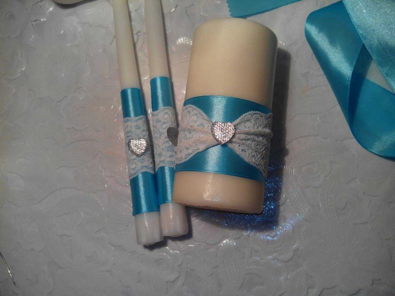 the idea of original decoration of candles with their own hands