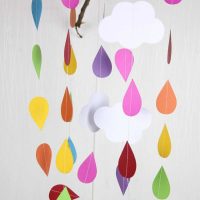 idea of original holiday decoration with paper photo