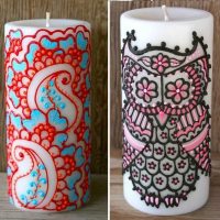 do-it-yourself idea of elegant decoration of candles
