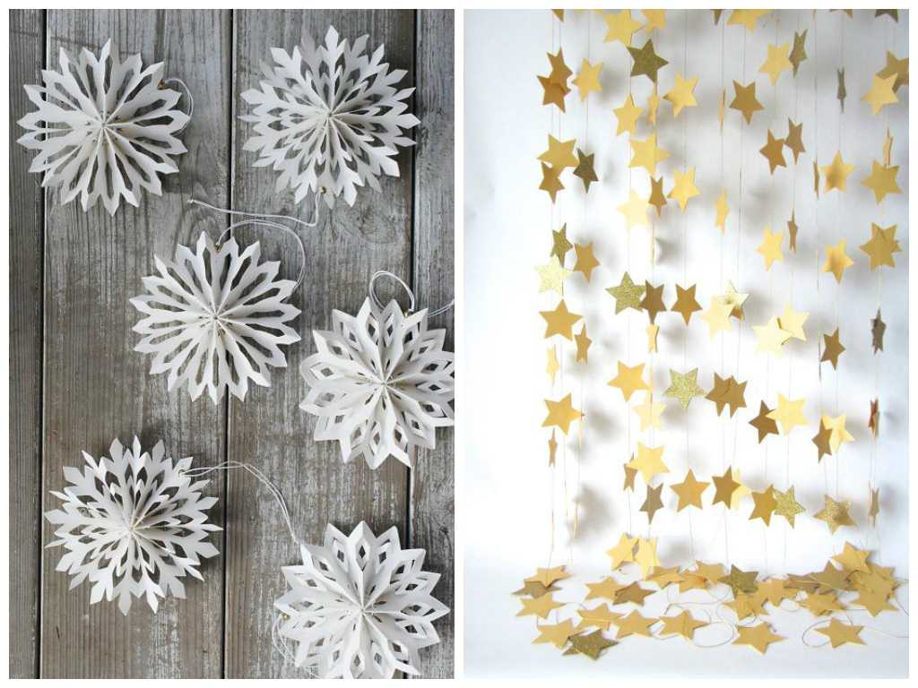 the idea of a bright holiday decoration with paper
