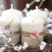 the idea of bright decoration of candles with your own hands photo