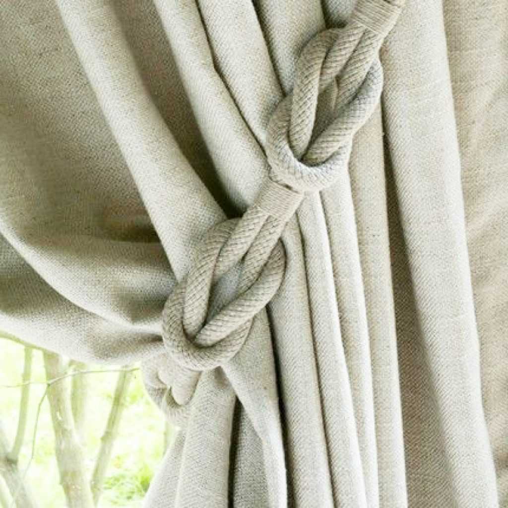 the idea of original decoration of curtains with your own hands