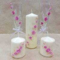 the idea of the original decor of candles do-it-yourself picture