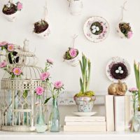 bright interior decoration room in provence style picture