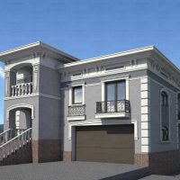 idea of a beautiful facade of a country house photo