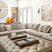 idea of unusual bedroom interior with sofa photo