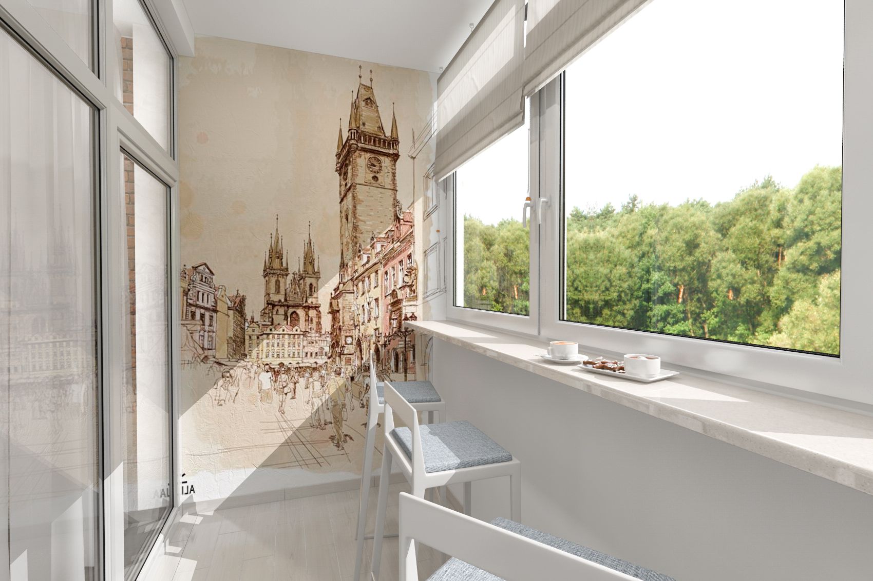 idea of unusual decor of a small balcony