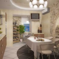 version d'un bel appartement design avec un motif décoratif sur le mur photo