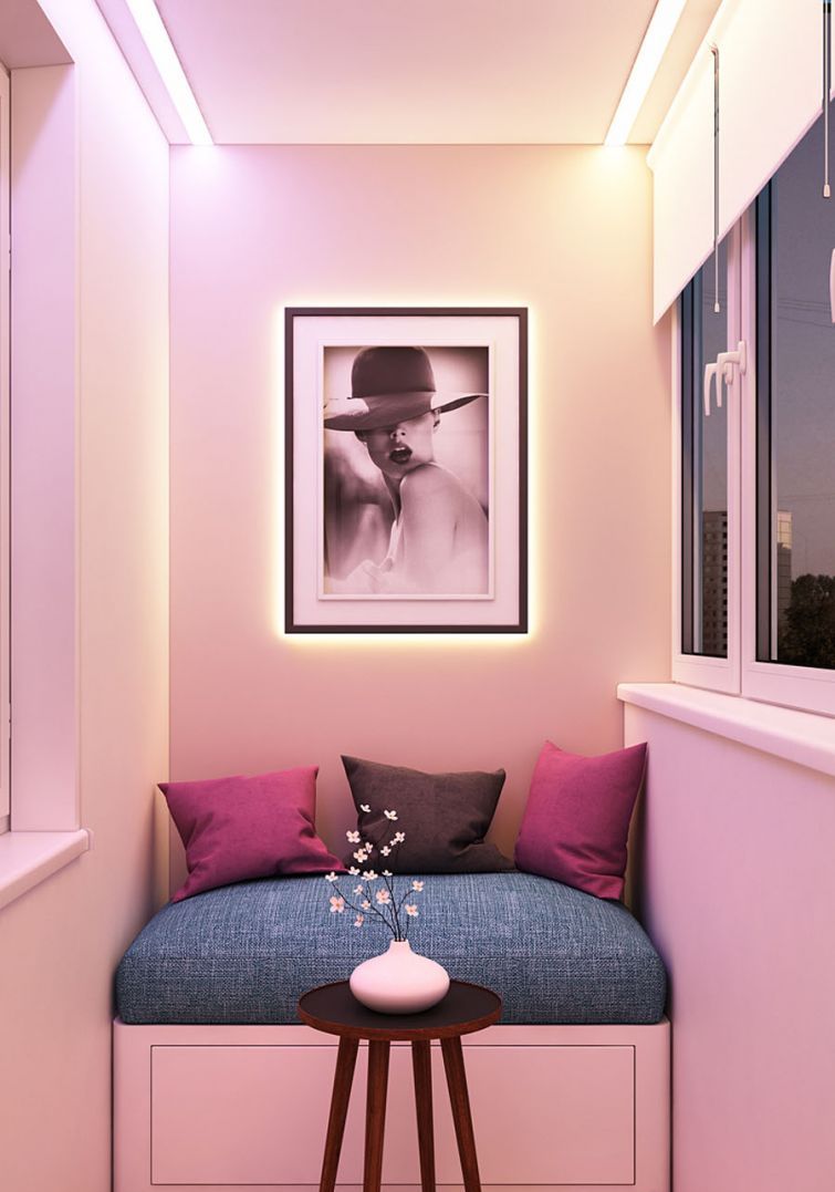 idea of a modern interior of a small balcony