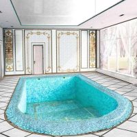 idea of unusual decor of a small pool picture