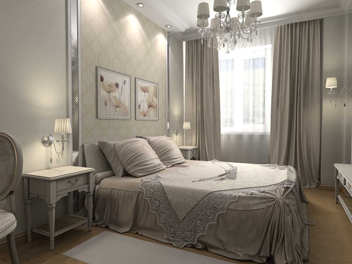 the idea of a beautiful decoration of the design of the bedroom