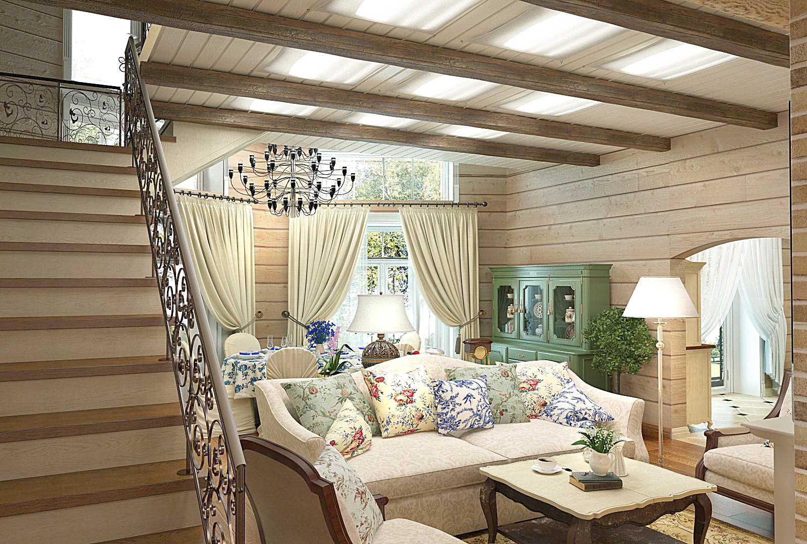 idea of an unusual interior of a house in a village